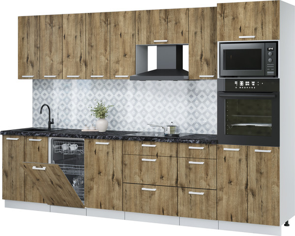 Кухонный гарнитур Интерлиния Мила Лайт 3.1-ПМ3  - фото