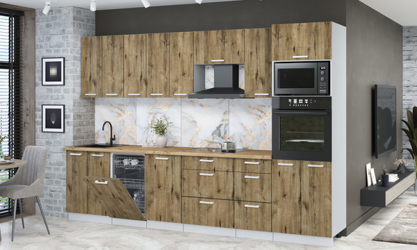 Кухонный гарнитур Интерлиния Мила Лайт 3.1-ПМ3 