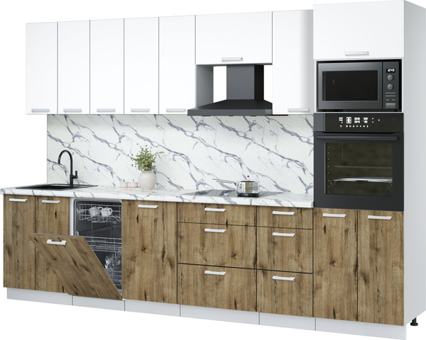 Кухонный гарнитур Интерлиния Мила Лайт 3.1-ПМ3 - фото