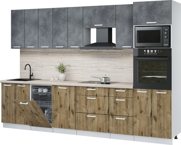 Кухонный гарнитур Интерлиния Мила Лайт 3.1-ПМ3  - фото