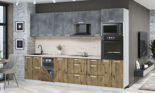 Кухонный гарнитур Интерлиния Мила Лайт 3.1-ПМ3 