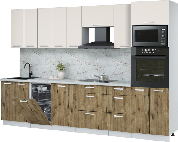 Кухонный гарнитур Интерлиния Мила Лайт 3.1-ПМ3  - фото