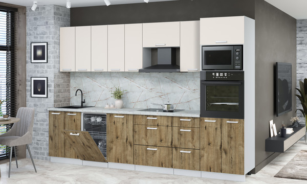 Кухонный гарнитур Интерлиния Мила Лайт 3.1-ПМ3 