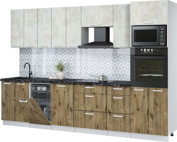 Кухонный гарнитур Интерлиния Мила Лайт 3.1-ПМ3  - фото