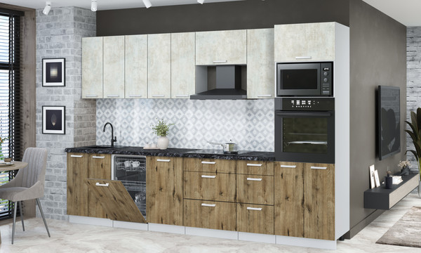 Кухонный гарнитур Интерлиния Мила Лайт 3.1-ПМ3 