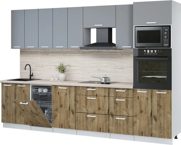 Кухонный гарнитур Интерлиния Мила Лайт 3.1-ПМ3  - фото