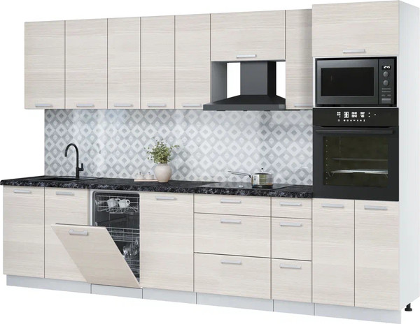 Кухонный гарнитур Интерлиния Мила Лайт 3.2-ПМ3  - фото
