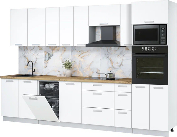 Кухонный гарнитур Интерлиния Мила Лайт 3.2-ПМ3  - фото