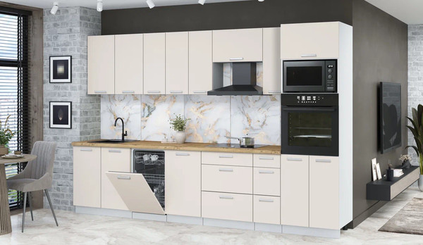 Кухонный гарнитур Интерлиния Мила Лайт 3.2-ПМ3 