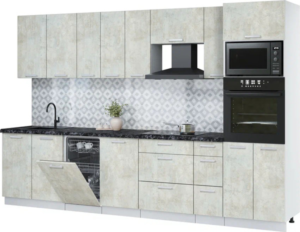 Кухонный гарнитур Интерлиния Мила Лайт 3.2-ПМ3  - фото