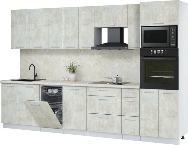 Кухонный гарнитур Интерлиния Мила Лайт 3.2-ПМ3  - фото