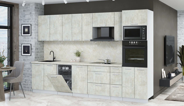 Кухонный гарнитур Интерлиния Мила Лайт 3.2-ПМ3 