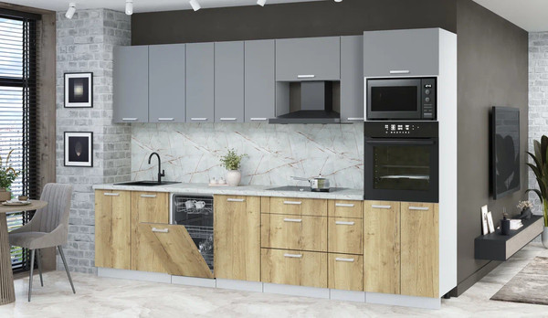 Кухонный гарнитур Интерлиния Мила Лайт 3.2-ПМ3 