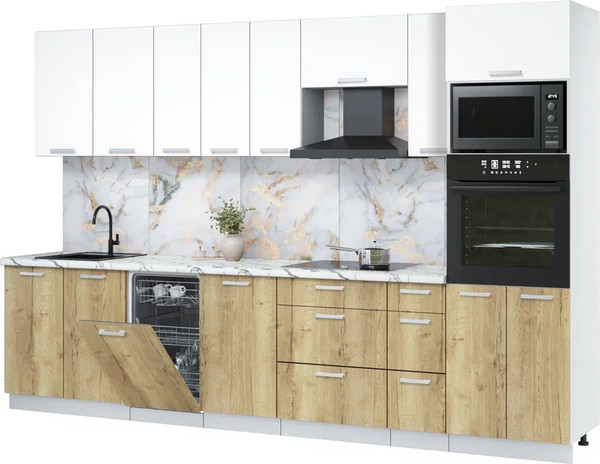 Кухонный гарнитур Интерлиния Мила Лайт 3.2-ПМ3 - фото