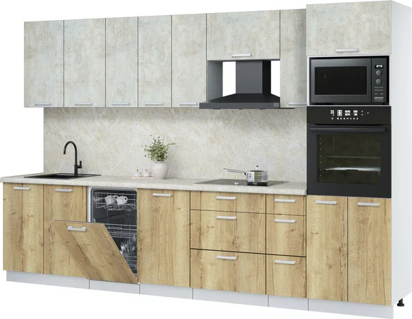 Кухонный гарнитур Интерлиния Мила Лайт 3.2-ПМ3 - фото