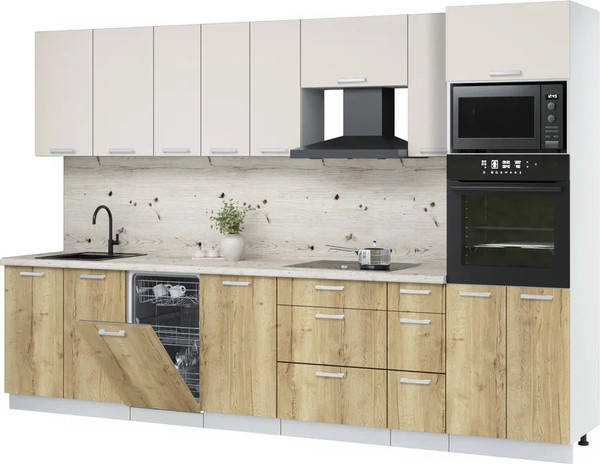 Кухонный гарнитур Интерлиния Мила Лайт 3.2-ПМ3  - фото