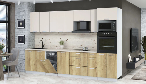 Кухонный гарнитур Интерлиния Мила Лайт 3.2-ПМ3 