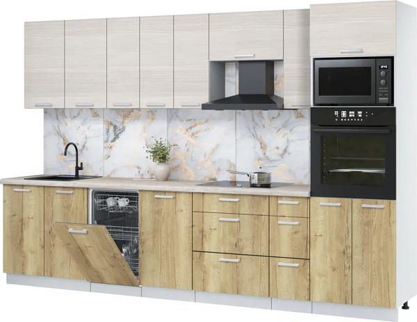 Кухонный гарнитур Интерлиния Мила Лайт 3.2-ПМ3 - фото
