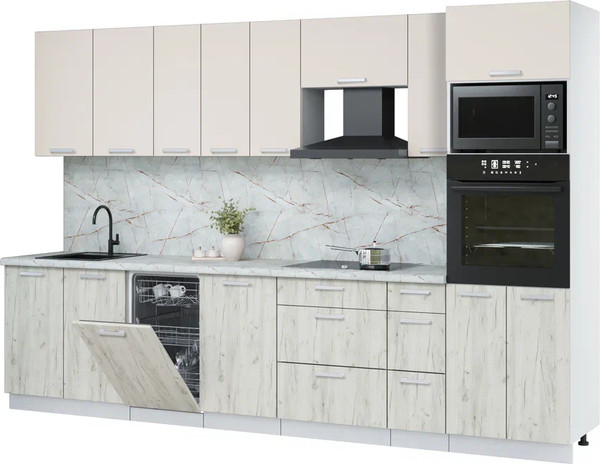 Кухонный гарнитур Интерлиния Мила Лайт 3.2-ПМ3 - фото