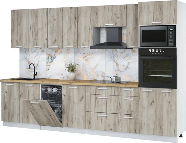 Кухонный гарнитур Интерлиния Мила Лайт 3.2-ПМ3 - фото