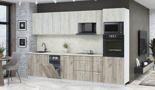 Кухонный гарнитур Интерлиния Мила Лайт 3.2-ПМ3