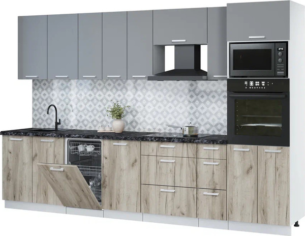 Кухонный гарнитур Интерлиния Мила Лайт 3.2-ПМ3 - фото