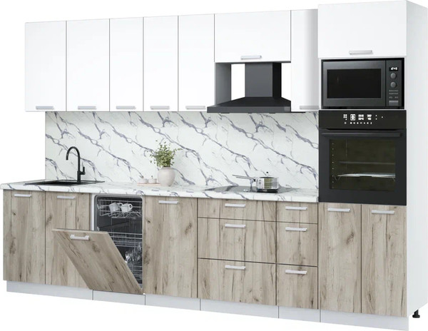 Кухонный гарнитур Интерлиния Мила Лайт 3.2-ПМ3 - фото