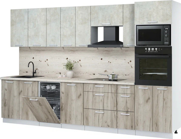 Кухонный гарнитур Интерлиния Мила Лайт 3.2-ПМ3 - фото