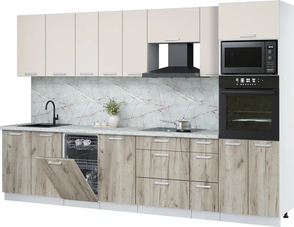 Кухонный гарнитур Интерлиния Мила Лайт 3.2-ПМ3 - фото