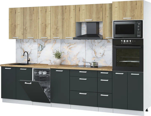 Кухонный гарнитур Интерлиния Мила Лайт 3.2-ПМ3 - фото