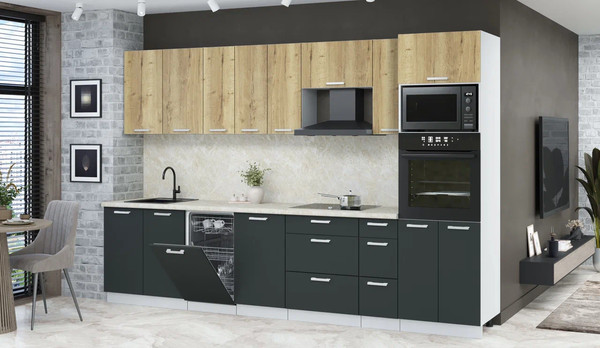 Кухонный гарнитур Интерлиния Мила Лайт 3.2-ПМ3 