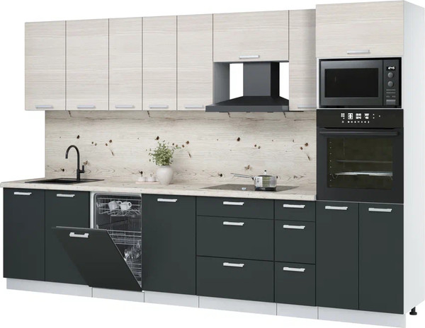 Кухонный гарнитур Интерлиния Мила Лайт 3.2-ПМ3 - фото