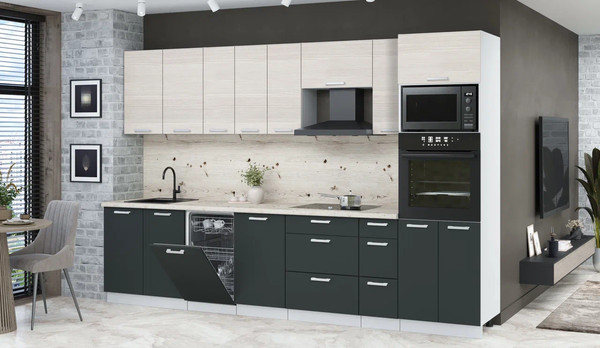 Кухонный гарнитур Интерлиния Мила Лайт 3.2-ПМ3