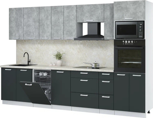 Кухонный гарнитур Интерлиния Мила Лайт 3.2-ПМ3 - фото