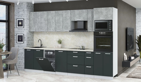 Кухонный гарнитур Интерлиния Мила Лайт 3.2-ПМ3