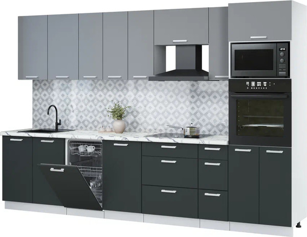 Кухонный гарнитур Интерлиния Мила Лайт 3.2-ПМ3 - фото