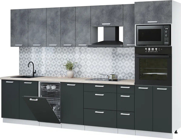 Кухонный гарнитур Интерлиния Мила Лайт 3.2-ПМ3  - фото