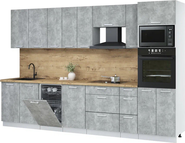 Кухонный гарнитур Интерлиния Мила Лайт 3.2-ПМ3 - фото