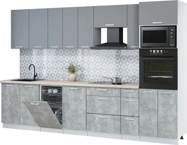 Кухонный гарнитур Интерлиния Мила Лайт 3.2-ПМ3  - фото