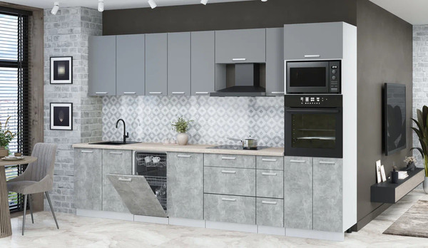 Кухонный гарнитур Интерлиния Мила Лайт 3.2-ПМ3 