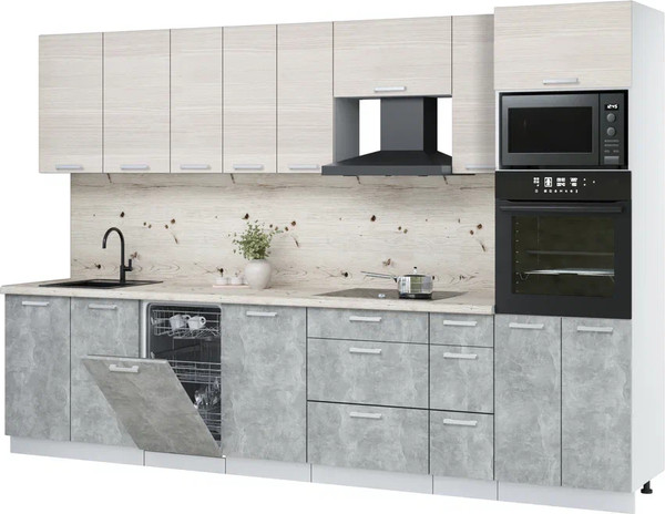 Кухонный гарнитур Интерлиния Мила Лайт 3.2-ПМ3  - фото