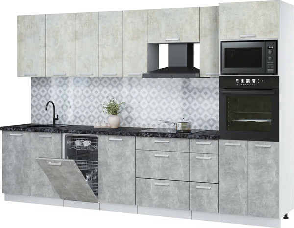 Кухонный гарнитур Интерлиния Мила Лайт 3.2-ПМ3  - фото