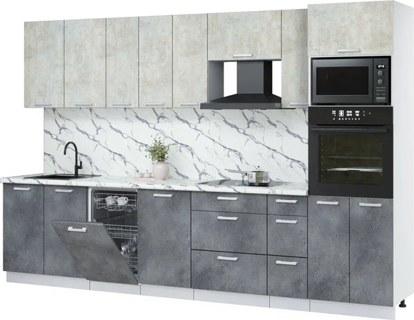 Кухонный гарнитур Интерлиния Мила Лайт 3.2-ПМ3  - фото