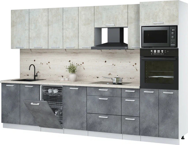 Кухонный гарнитур Интерлиния Мила Лайт 3.2-ПМ3  - фото