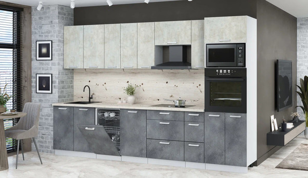 Кухонный гарнитур Интерлиния Мила Лайт 3.2-ПМ3 