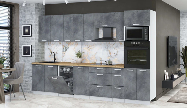 Кухонный гарнитур Интерлиния Мила Лайт 3.2-ПМ3 