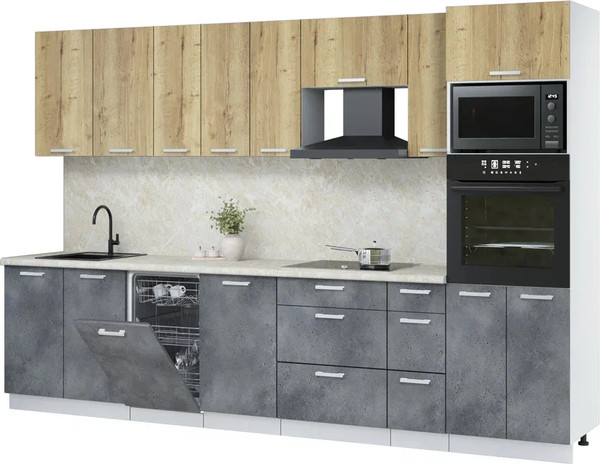 Кухонный гарнитур Интерлиния Мила Лайт 3.2-ПМ3  - фото