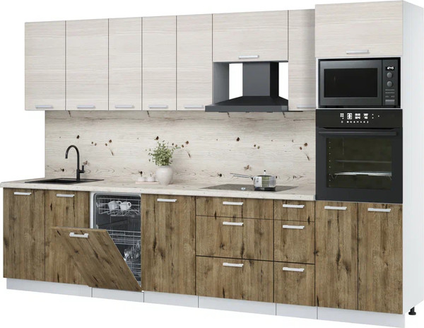 Кухонный гарнитур Интерлиния Мила Лайт 3.2-ПМ3  - фото