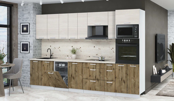 Кухонный гарнитур Интерлиния Мила Лайт 3.2-ПМ3 