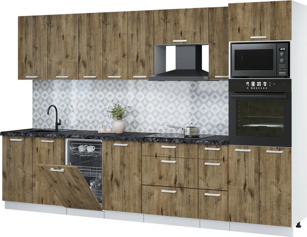 Кухонный гарнитур Интерлиния Мила Лайт 3.2-ПМ3  - фото